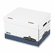 FEL0005502 FastFold Flip Top File Storage Box, Letter/Legal, White/Blue, 12/Ctn By FELLOWES MFG. CO.