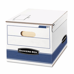 FEL0007101 Stor/File Storage Box, Letter/Lgl, 12w x 15d x 10h, White/Blue, 12/Carton By FELLOWES MFG. CO.