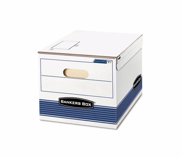 FEL0007101 Stor/File Storage Box, Letter/Lgl, 12w x 15d x 10h, White/Blue, 12/Carton By FELLOWES MFG. CO.