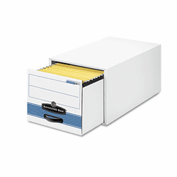 FEL00311 Stor/Drawer Steel Plus Storage Box, Letter, White/Blue, 6/Carton By FELLOWES MFG. CO.