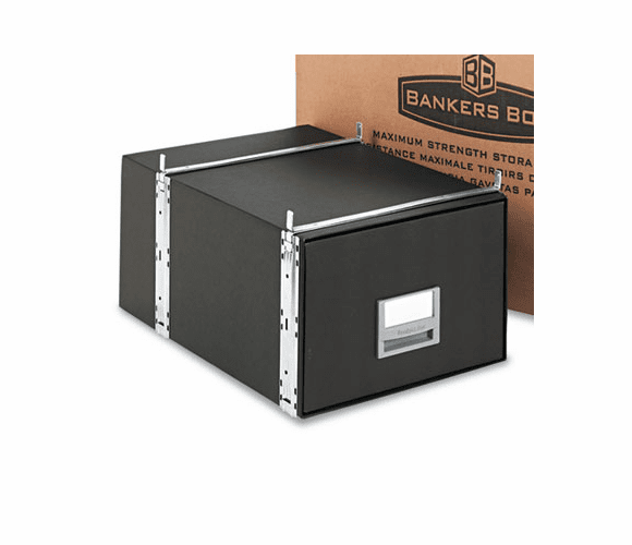 FEL00512 StaxOnSteel Storage Box Drawer, Legal, Steel Frame, Black, 6/Carton By FELLOWES MFG. CO.