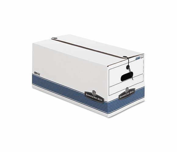 FEL0070403 Stor/File Storage Box, Letter, String and Button, White, 4/Carton By FELLOWES MFG. CO.