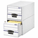 FEL00721 Stor/Drawer File Drawer Storage Box, Letter, White/Blue, 6/Carton By FELLOWES MFG. CO.