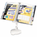 FEL22300 Desktop/Wall Mount Copyholder, Plastic, 10 Pockets, Platinum By FELLOWES MFG. CO.
