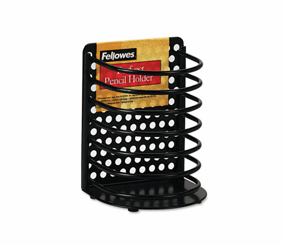 FEL22307 Perf-Ect Pencil Cup, Metal, 3 1/2 x 3 x 4 7/8, Black By FELLOWES MFG. CO.