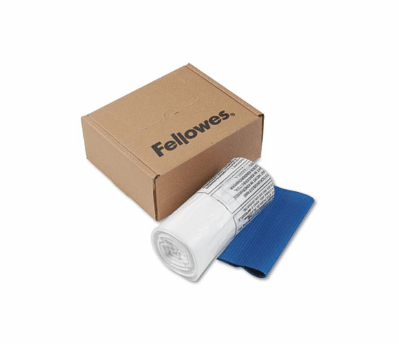 FEL36052 Powershred Shredder Bags, 10 gal. Capacity, Clear, 100 Bags & Ties/Carton By FELLOWES MFG. CO.