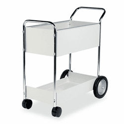 FEL40922 Steel Mail Cart, 150-Folder Capacity, 20w x 40-1/2d x 39h, Dove Gray By FELLOWES MFG. CO.