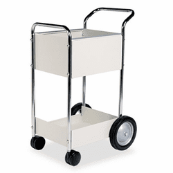FEL40924 Steel Mail Cart, 75-Folder Capacity, 20w x 25-1/2d x 39h, Dove Gray By FELLOWES MFG. CO.