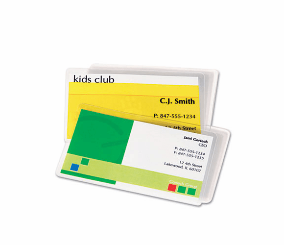 FEL52031 Laminating Pouches, 5 mil, 2 1/4 x 3 3/4, Business Card, 100/Pack By FELLOWES MFG. CO.