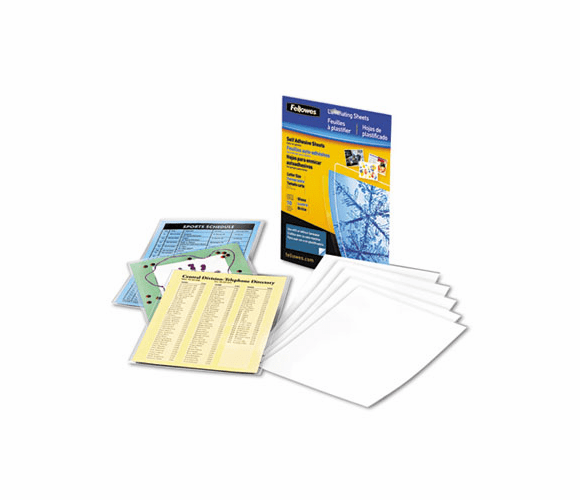 FEL5221501 Self-Laminating Sheets, 3 mil, 9 1/8 x 12, 10/Box By FELLOWES MFG. CO.