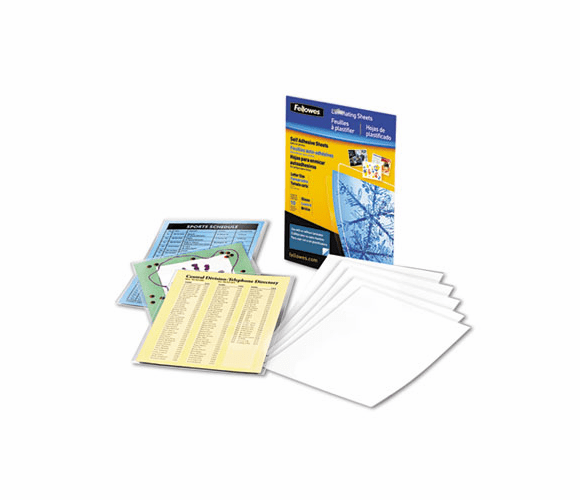 FEL5221502 Self-Laminating Sheets, 3 mil, 9 x 12, 50/Box By FELLOWES MFG. CO.