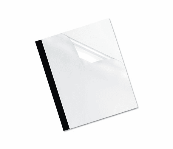 FEL5222701 Thermal Binding System Covers, 30 Sheets, 11-1/8 x 9-3/4, Clear/Black, 10/Pack By FELLOWES MFG. CO.