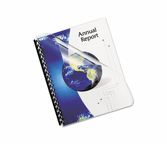 FEL52311 Transparent PVC Binding System Covers, 8-3/4" x 11-1/4", Clear, 100/Pack By FELLOWES MFG. CO.