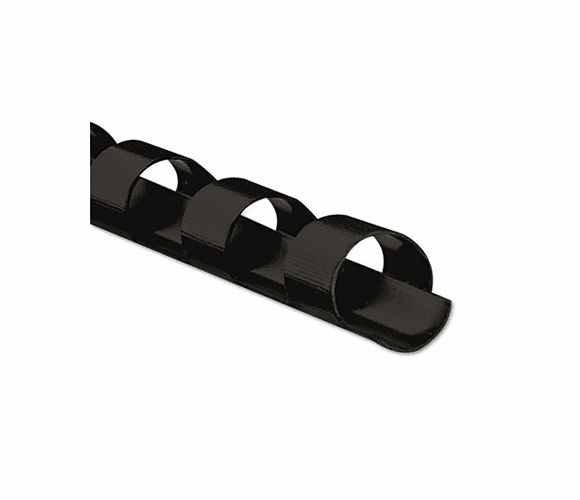 FEL52322 Plastic Comb Bindings, 3/8" Diameter, 55 Sheet Capacity, Black, 25 Combs/Pack By FELLOWES MFG. CO.