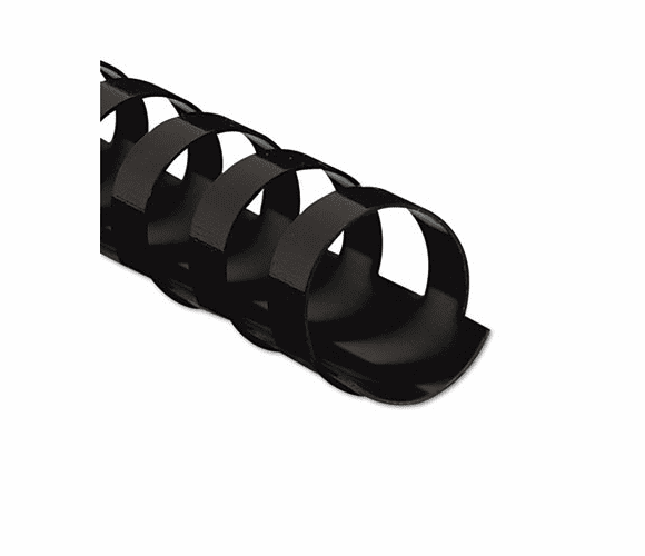 FEL52323 Plastic Comb Bindings, 1/2" Diameter, 90 Sheet Capacity, Black, 25 Combs/Pack By FELLOWES MFG. CO.