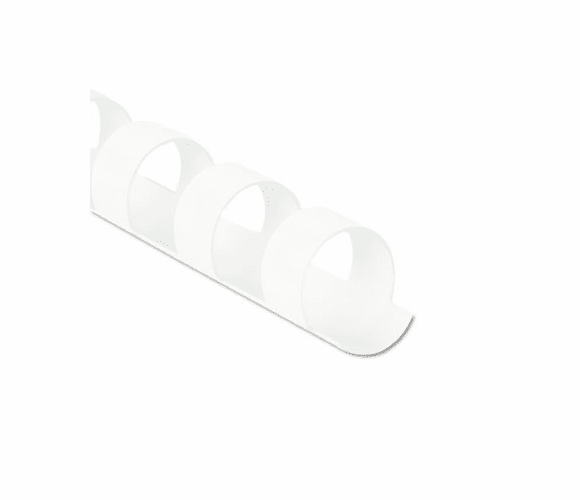 FEL52371 Plastic Comb Bindings, 3/8" Diameter, 55 Sheet Capacity, White, 100 Combs/Pack By FELLOWES MFG. CO.