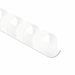 FEL52371 Plastic Comb Bindings, 3/8" Diameter, 55 Sheet Capacity, White, 100 Combs/Pack By FELLOWES MFG. CO.