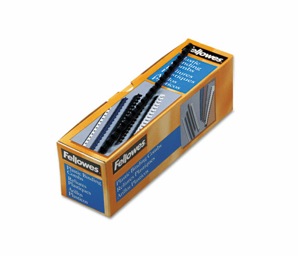 FEL52506 Plastic Comb Bindings, 5/16" Dia, 40 Sheet Capacity, Navy Blue, 100 Combs/Pack By FELLOWES MFG. CO.