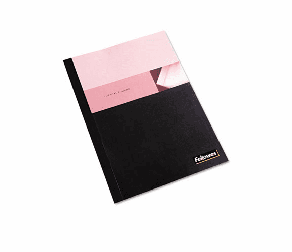 FEL5256601 Thermal Binding System Covers, 1/2" Cap, 11-1/8 x 9-3/4, Clear/Black, 10/Pack By FELLOWES MFG. CO.