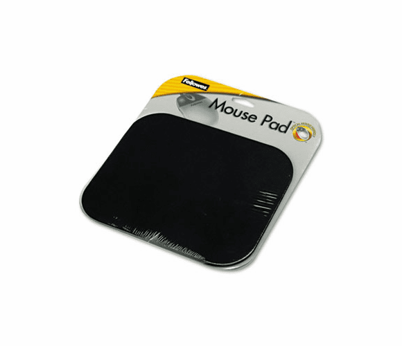 FEL58024 Polyester Mouse Pad, Nonskid Rubber Base, 9 x 8, Black By FELLOWES MFG. CO.