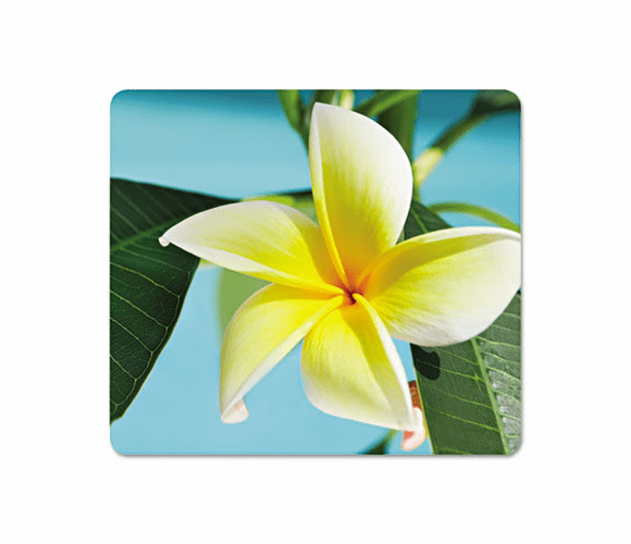 FEL5913801 Recycled Mouse Pad, Nonskid Base, 7-1/2 x 9, Yellow Flowers By FELLOWES MFG. CO.