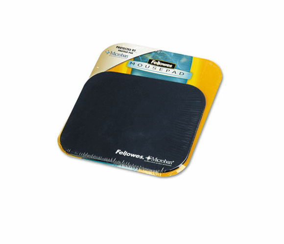 FEL5933801 Mouse Pad w/Microban, Nonskid Base, 9 x 8, Navy By FELLOWES MFG. CO.