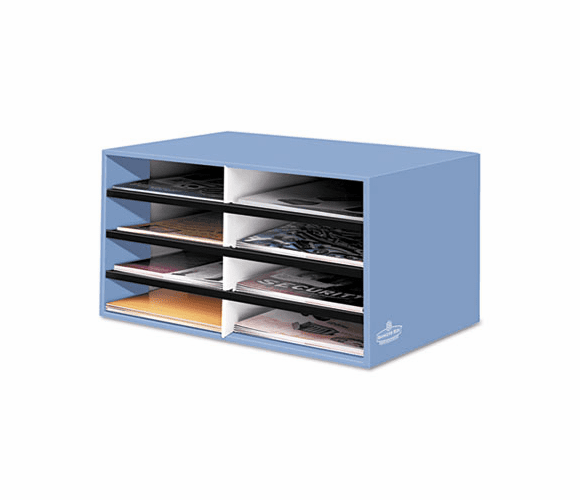 FEL6110301 Decorative Eight Compartment Literature Sorter, Letter Size, Cornflower Blue By FELLOWES MFG. CO.