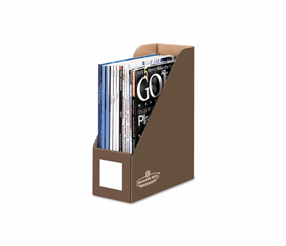 FEL6130101 Decorative Magazine File, 4 x 9 x 11 1/2, Mocha Brown By FELLOWES MFG. CO.