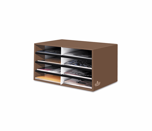 FEL6130301 Decorative Eight Compartment Literature Sorter, Letter Size, Mocha Brown By FELLOWES MFG. CO.