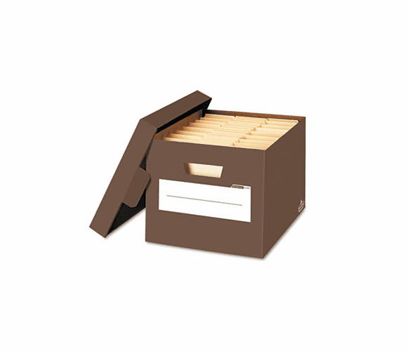 FEL6130402 Stor/File Decorative Storage Box, Letter/Legal, Mocha Brown, 4/Carton By FELLOWES MFG. CO.