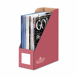 FEL6140101 Decorative Magazine File, 4 x 9 x 11 1/2, Persimmon Red By FELLOWES MFG. CO.