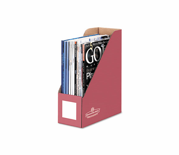 FEL6140101 Decorative Magazine File, 4 x 9 x 11 1/2, Persimmon Red By FELLOWES MFG. CO.