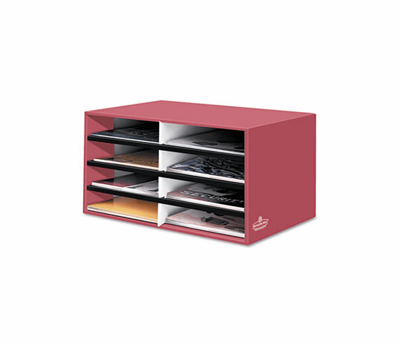FEL6140301 Decorative Eight Compartment Literature Sorter, Letter Size, Persimmon Red By FELLOWES MFG. CO.