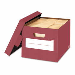 FEL6140402 Stor/File Decorative Storage Box, Letter/Legal, Red, 4/Carton By FELLOWES MFG. CO.