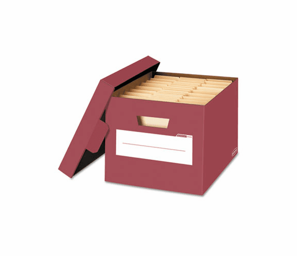 FEL6140402 Stor/File Decorative Storage Box, Letter/Legal, Red, 4/Carton By FELLOWES MFG. CO.