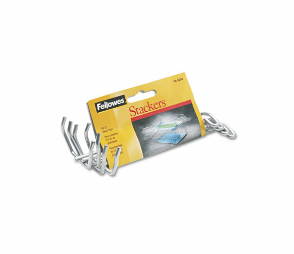 FEL63012 Desk Tray Stacking Posts for 3" Capacity Trays, Silver, Four Posts/Set By FELLOWES MFG. CO.