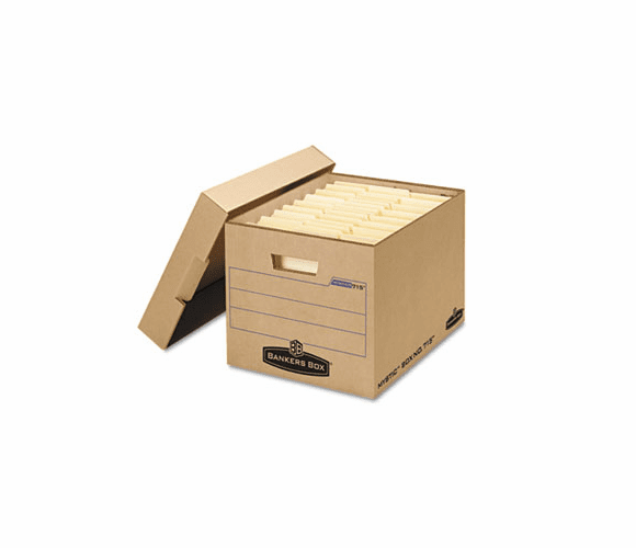FEL7150001 Filing Storage Box with Locking Lid, Letter/Legal, Kraft, 25/Carton By FELLOWES MFG. CO.