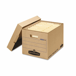 FEL7150001 Filing Storage Box with Locking Lid, Letter/Legal, Kraft, 25/Carton By FELLOWES MFG. CO.