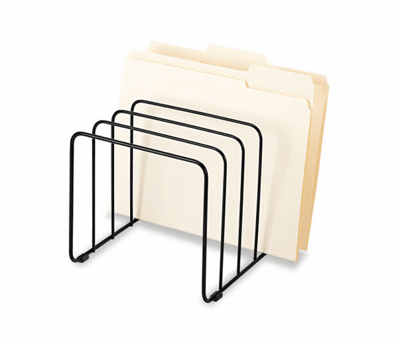 FEL72351 Wire Vertical File, Five Sections, 10 1/4w x 8d x 7 1/2h, Black By FELLOWES MFG. CO.