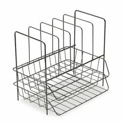 FEL72371 Double Tray with Sorter, Seven Sections, Wire, 13 3/4 x 10 1/8 x 12 1/2, Black By FELLOWES MFG. CO.