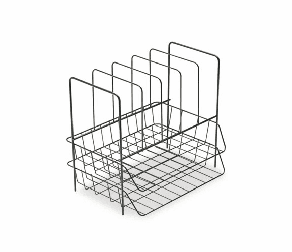 FEL72371 Double Tray with Sorter, Seven Sections, Wire, 13 3/4 x 10 1/8 x 12 1/2, Black By FELLOWES MFG. CO.