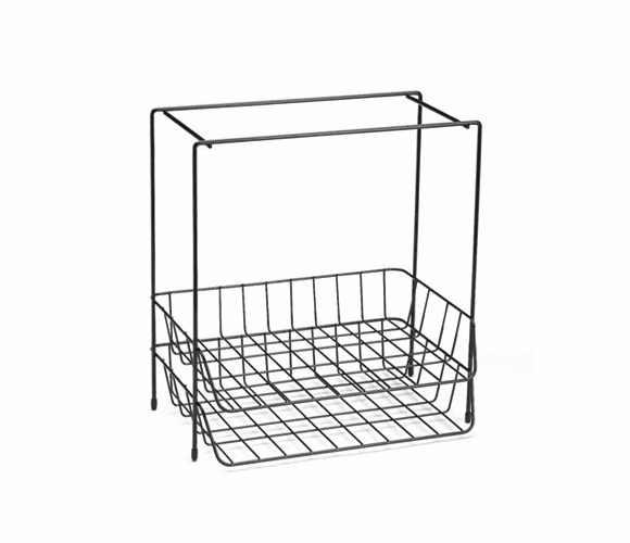 FEL72381 Wire Double Tray with Hanging File, Letter, 13 5/8 x 10 1/16 x 14 7/8, Black By FELLOWES MFG. CO.