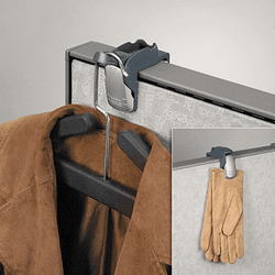 FEL7501101 Pro Series Partition Additions Coat Hook and Clip, 1 5/8 x 3, Slate Gray By FELLOWES MFG. CO.
