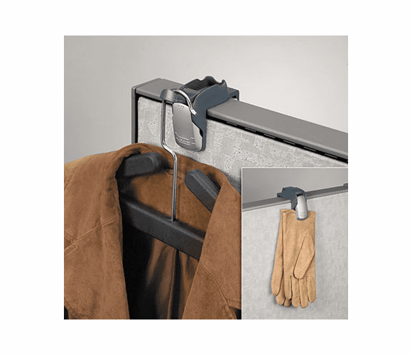 FEL7501101 Pro Series Partition Additions Coat Hook and Clip, 1 5/8 x 3, Slate Gray By FELLOWES MFG. CO.