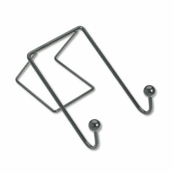 FEL75510 Partition Additions Wire Double-Garment Hook, 4 x 6, Black By FELLOWES MFG. CO.
