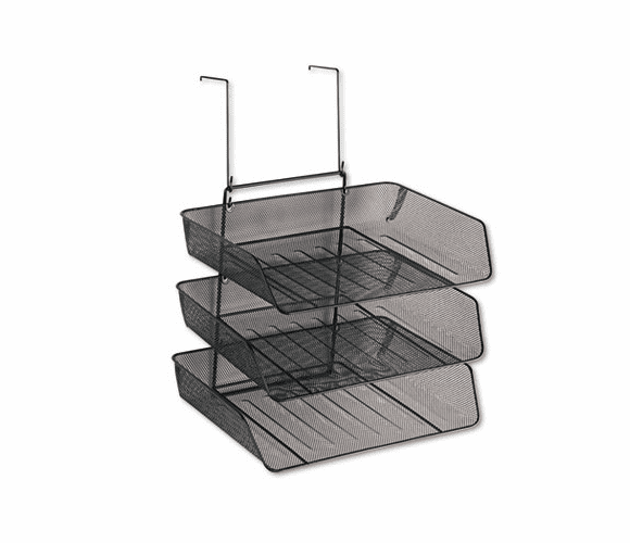 FEL75902 Mesh Partition Additions Three-Tray Organizer, 11 1/8 x 14 x 14 3/4, Black By FELLOWES MFG. CO.