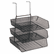 FEL75902 Mesh Partition Additions Three-Tray Organizer, 11 1/8 x 14 x 14 3/4, Black By FELLOWES MFG. CO.