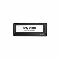 FEL7703201 Mesh Partition Additions Nameplate, 9 1/4"w x 5/8"d x 3 3/8"h, Black By FELLOWES MFG. CO.