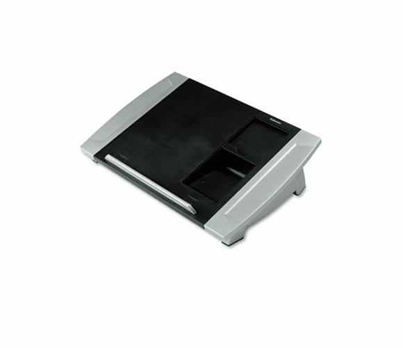 FEL8031901 Angle-Adjustable Telephone Stand, 15 1/2 x 10 5/8 x 4, Black/Silver By FELLOWES MFG. CO.