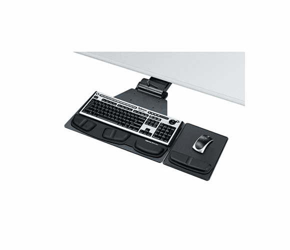 FEL8035901 Professional Corner Executive Keyboard Tray, 19 x 14-3/4, Black By FELLOWES MFG. CO.